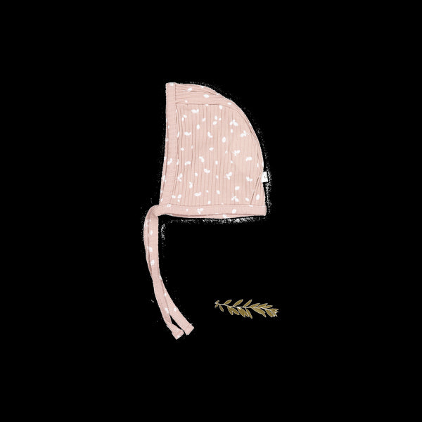 the-printed-bonnet-mauve-petal Lovely Littles - Sophia's StyleBonnet-1